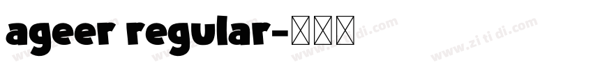 ageer regular字体转换